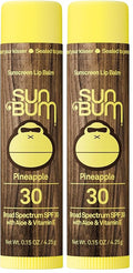 Sun Bum SPF 30 Sunscreen Lip Balm | Pineapple Flavor | Pack of 2 | Vegan and Cruelty Free | With Aloe and Vitamin E