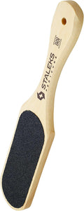 STALEKS Beauty & Care 10 Type 1 Wooden Foot File (100/180 Grit) – Straight Natural Alder Pedicure Tool for Smoothing & Polishing Rough Skin
