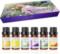 Lantixin Top 6 Essential Oils Set: Frankincense, Rosemary, Eucalyptus, Lavender, Sweet Orange, Lemon - Perfect Starter Kit for Diffusers, Aromatherapy Beginners - 6 x 0.3 oz (1.8 fl oz Total)