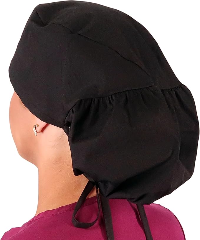Sparkling EARTH Big Hair Ponytail Classic Surgical Style Scrub Working Cap - Made in The USA!!!