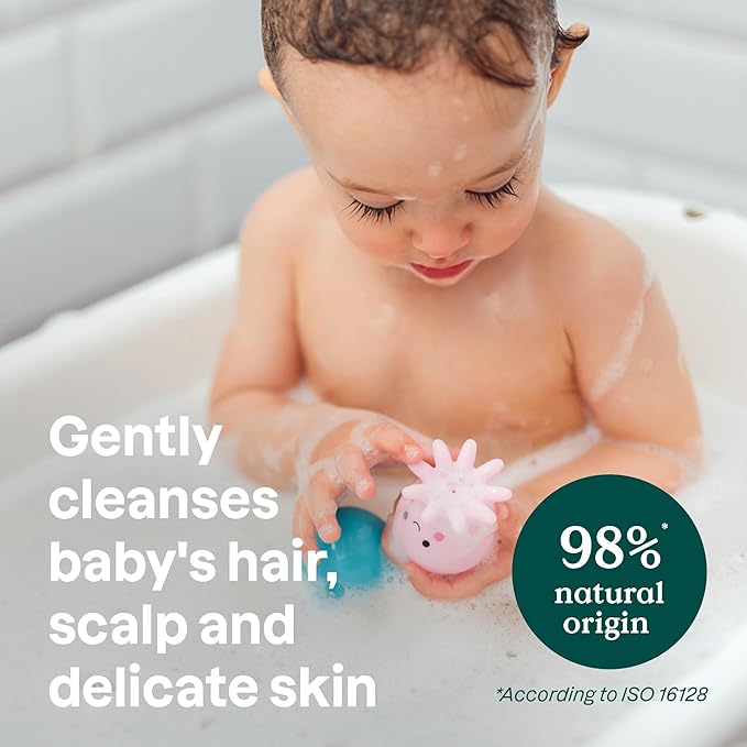ATTITUDE Bubble Body Wash for Baby, EWG Verified, Dermatologically Tested, Plant and Mineral-Based, Vegan, Good Night, 16 Fl Oz (Pack of 6)