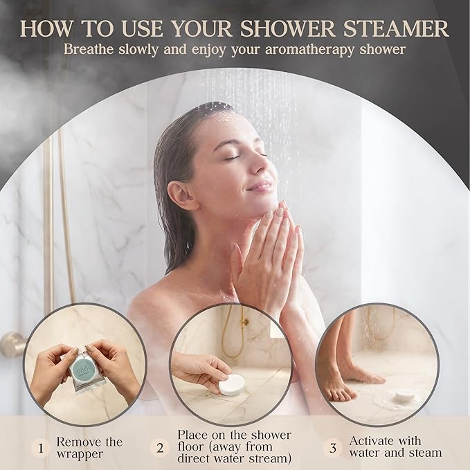 Shower Steamers Aromatherapy 6 Pack – Relaxation, Self Care, Stress Relief, Spa Gifts for Women & Men (Lavender & Chamomile) Mother’s Day Gifts for Mom, Wife from Husband, Grandma, Daughter and Sister