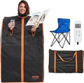 VEVOR Infrared 1050W Portable Sauna Tent Personal Sauna Kit for Home Spa, Detoxify & Soothing Heated Body Therapy, Time & Temperature Remote Control with Chair & Floor Mat, 2.2’x 2.6’x 3.2’