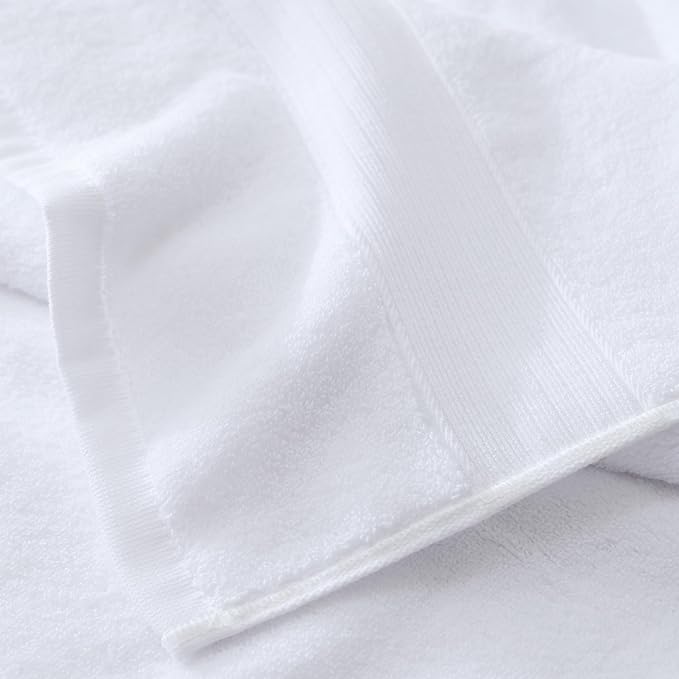 27x55 Bath Towel100 Percent Cotton 650GSM Luxury Super Soft Absorbent Bathroom Towel (White,Pack of 1)