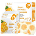 BeHoomi 30Packs Steam Eye Mask, Heated Eye Mask Warm Compress for Eyes, Self Heating Disposable Steam Mask for Home Sleep, Spa, Travel Essentials & Relaxation Gifts, Mothers Day Gifts (Sweet Orange)