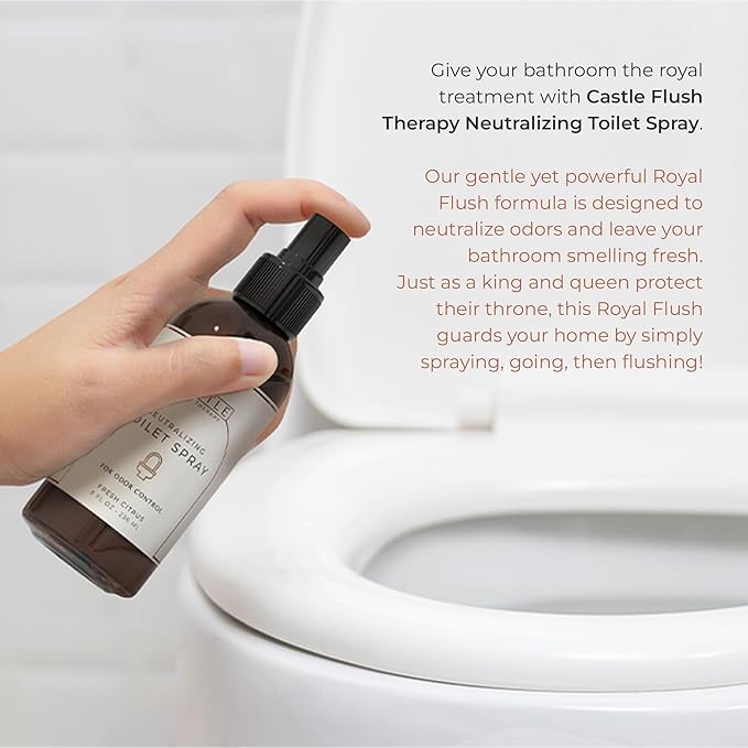 Toilet Spray For Poop 0.45oz (2 Pack) Fresh Lavender - Travel Bathroom Spray Odor Eliminator Natural Bathroom Odor Eliminator Portable Toilet Deodorizer Freshener Travel Size Air Freshener For Home