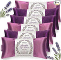 Lavender Eye Pillow for Relaxation, Yoga, Sleeping, Weighted Eye Mask Heated for Headache, Sinus, Dry Eye Relief, Moist Heat Eyes Compress, Meditation Accessories with Aromatherapy, Pack of 6