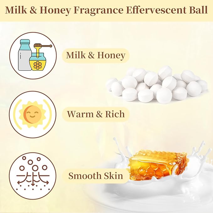 Manicure Spa Balls 8oz - Milk & Honey Soak Balls, Moisturizing Tablets, Cuticle Softener for Foot and Hand Soak Pedicure Spa Supplies Manicure Tools Nail Salon & Tavel Esenntial（80count）