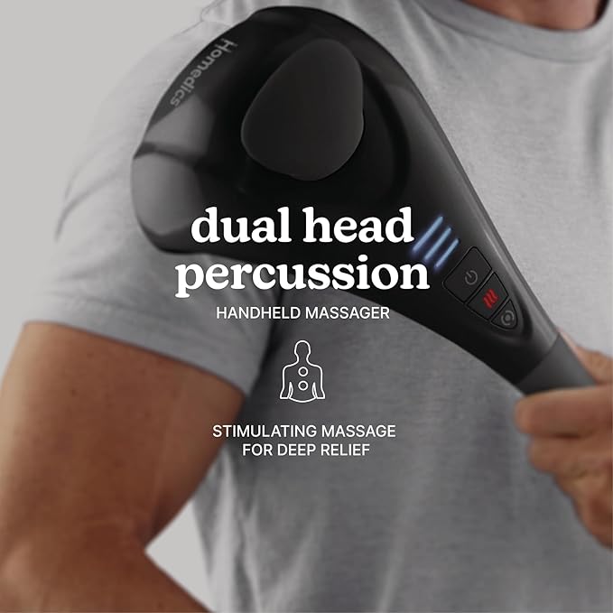 Homedics Twin Percussion Pro Dual Node Massager with Heat