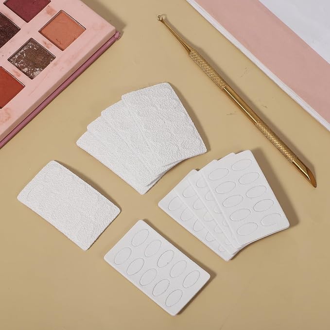 100/180 Grit Sandpaper Sheets Dual Ended Nail Cuticle Pusher, Cuticle File Stainless Steel Nail Pusher Russian Prep Nails Pushers Self-Adhesive Sandpaper for Manicure Pedicure Nails Care Tools, Gold