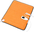 Deepsoon Heating Pad,Electric Heating Pads for Back,Neck,Moist Heating Pad for Abdomen Shoulder Knee Legs,Dry/Moist Heat&Auto Shut Off,Mother's Day Birthday for Men and Women,Orange Black,24x20 Inch
