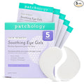 Patchology Skin Remedy Soothing Eye Gels – Ultra-Soft Hydrogel Undereye Masks with Ectoin, Ceramides & Botanical Blend – Hydrate, Revive & Refresh Puffy & Tired Eyes – For All Skin Types (5 Pack)