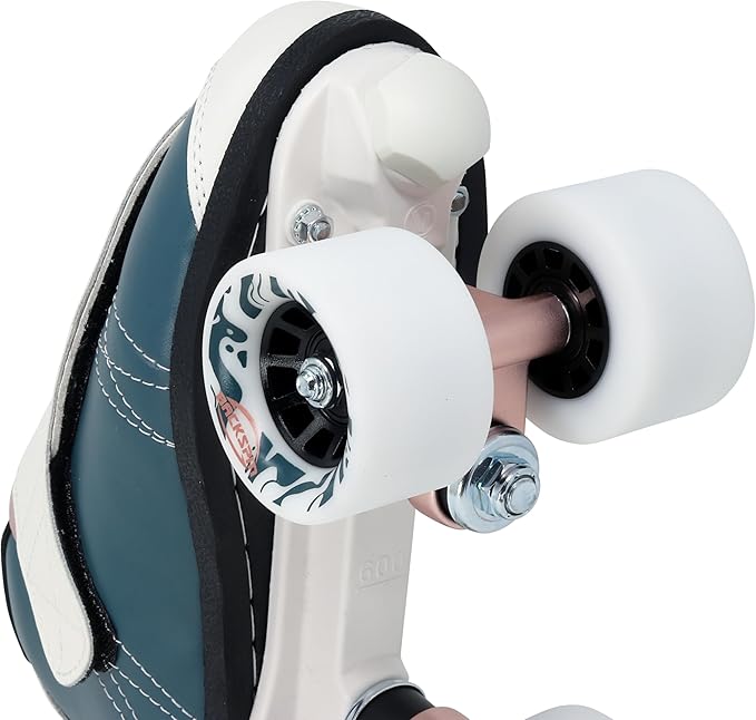 VNLA Jade Jam Roller Skates – Indoor Jam & Rhythm Skates with Leather Boot - Backspin 62mm 92A Wheels - Vanilla Gorilla Plate - ABEC-9 Bearings