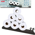 Artori Floating Toilet Paper Shelf Storage - Bathroom Wall Decorations, Tilted Wall Toilet Paper Holder, Mounted Toilet Decor Organizer for Tissue Rolls, Wipes, Towels, & More - Avalanche Black