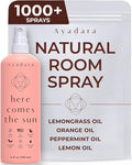 Ayadara Natural Room Spray, 4 oz, Aromatherapy for Room, Fragrance Spray and Home/Linen Deodorizer Mist, All Natural Spray Air Freshener with Lemongrass and Peppermint Oil, 1000 Sprays