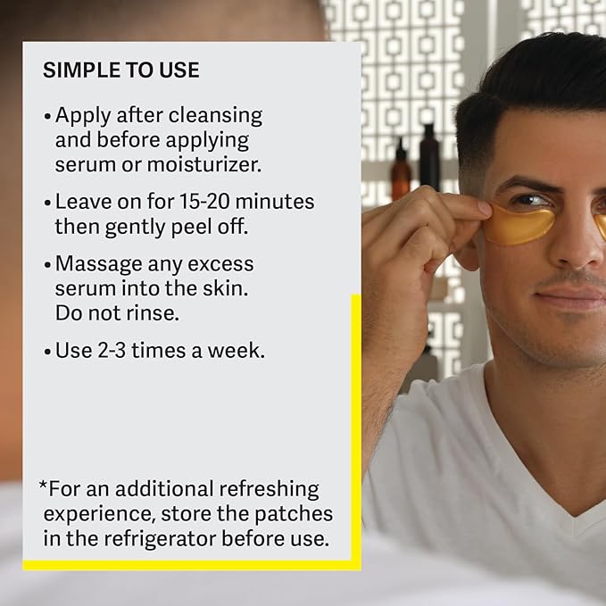 ZEST 24 Pairs 24k Gold Gel Crystal Collagen Eye Mask - Under Eye Pads for Moisturizing, Reducing Fine Lines, Dark Circles & Puffy Eyes Patch for Women and Men