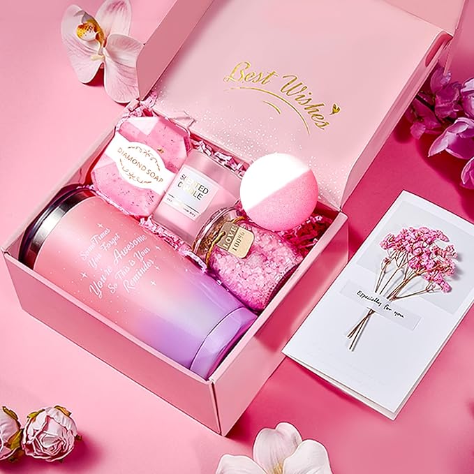 BodyRefresh Mothers Day Gifts for Women, Birthday Gifts for Mom Gift Baskets Self-Care Package Gift Set Get Well Soon Gift for Her Happy Birthday Gift Ideas Spa Set for Adult Wife Grandma