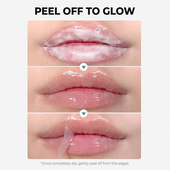 Laka Soothing Prep Lip Mask, Cooling Peel Off Korean Lip Mask, Gentle Exfoliator for Lips, Hygienic & Easy Application, Daily Lip Care, K-Beauty, 0.33 fl.oz