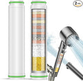 Pweran Shower Filter for Handheld Shower Head, 2 Pack 18 Stage Replacement Filters for Hard Water Remove Chlorine and Harmful Substances