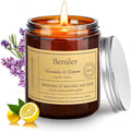 Lavender Lemon Scented Candles, Lavender Candles for Home Scented Aromatherapy Candles, Stress Relief and Relax Candle Gift for Women Birthday Christmas, 7oz Soy Wax Candle
