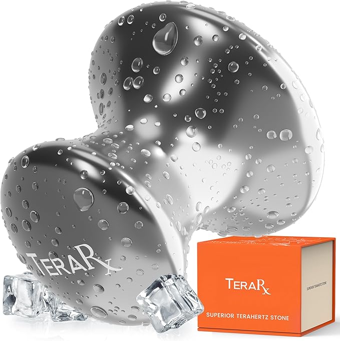 TeraRX® Terahertz Stone Gua Sha & Massage Tools – Authentic Terahertz Tools for Lymphatic Drainage, Tension Relief, and Facial Relaxation (Mushroom Gua Sha)