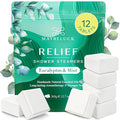 Eucalyptus Mint Shower Steamers 12 Pack - Eucalyptus for Shower, Self Care Mom Gifts, Made with Natural Ingredients & Essential Oil, Aromatherapy Birthday Gifts for Women & Men