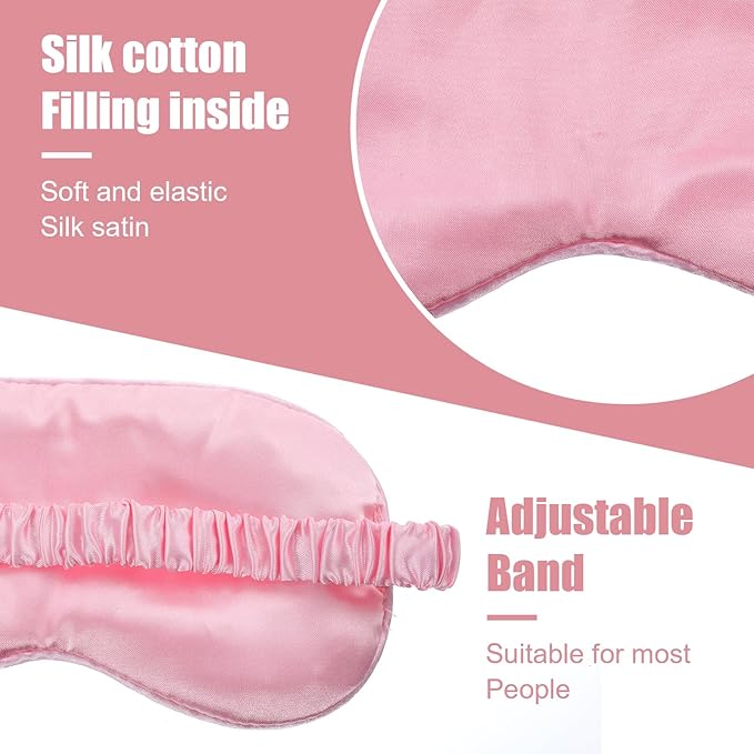 16 Pieces Silk Sleep Mask Silk Eye Mask with Adjustable Strap Eye Cover for Sleeping Blindfold for Women Men Travel Rest(Multicolor)