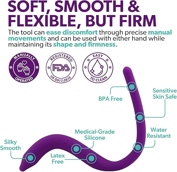Intimate Rose Pelvic Wand, Pelvic Floor Muscle Trigger Point Massager, Perineal Massage Tool for Pelvic Physical Therapy & Pain Relief, BPA-Free, Latex-Free, Standard (Non-Vibration)