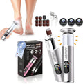 Electric Foot Callus Remover,Rechargeable Electric Callus Remover for Feet【Variable 3-Speed & LED Light】【Removes 99.92% of Calluses】Portable Foot File Pedicure Kits with 60 Grit Pads-Silver5
