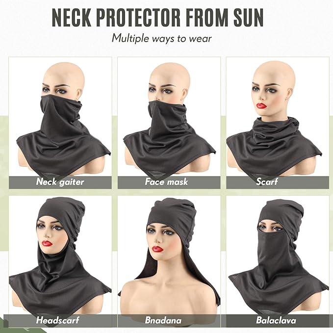 SATINIOR 3 Piece Balaclava Face Cover Sun Protection Neck Cover Summer Balaclava Motorcycle Face Mask for Men Women