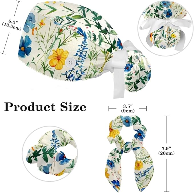 Women's Working Caps with Scrunchies Tarot Pattern Background Lace-Up Hat Unisex Hair Covers One Size