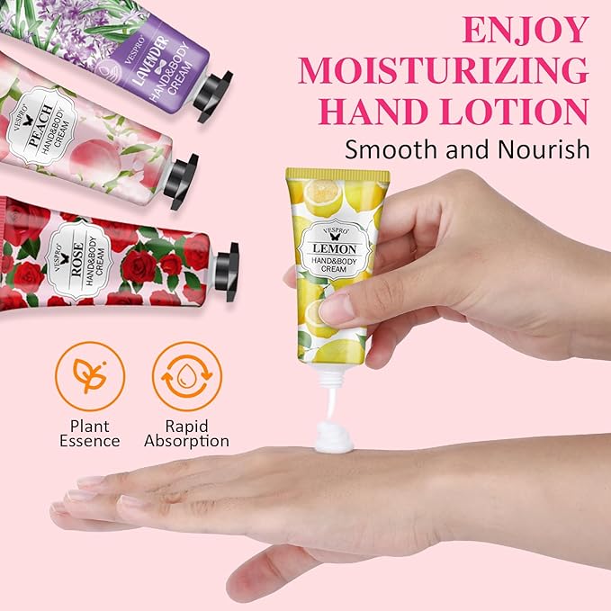 182 Pack Hand Cream Set, Mothers Day Gifts, Hand Lotion for Teacher Appreciation Gifts, Thank You Gifts, Bridesmaid Gifts, Birthday Gifts and Small Gifts, Hand Lotion Travel Size for Dry Cracked Hands