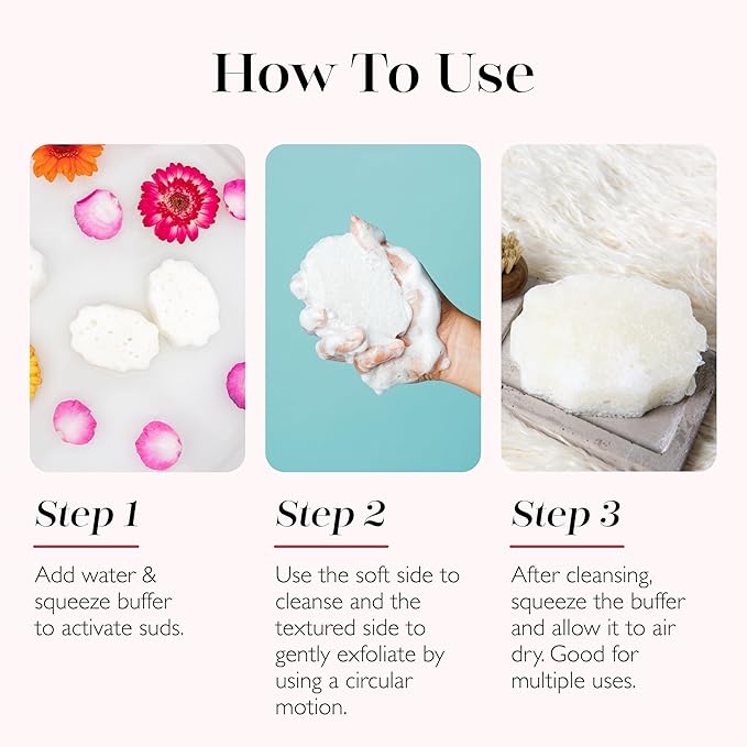 Spongellé Beach Grass Pedi Buffer Bath Sponge | Exfoliating Foot & Heel Scrub | Cleanse, Exfoliate, and Nourish in One Easy Step | Cruelty-Free, Vegan, Dermatologist-Tested, Made in USA | 30+ uses