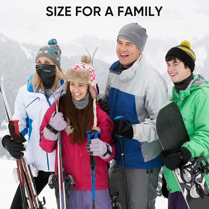 TICONN Neck Gaiter Face Cover Scarf, Neck Warmer Breathable Sun & Wind-proof for Skiing Fishing Hiking Cycling