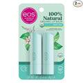 eos 100% Natural & Organic Lip Balm Sticks - Sweet Mint, All Natural Lip Balm, All-Day Moisture, Dermatologist Recommended, 0.14 oz, 2-Pack