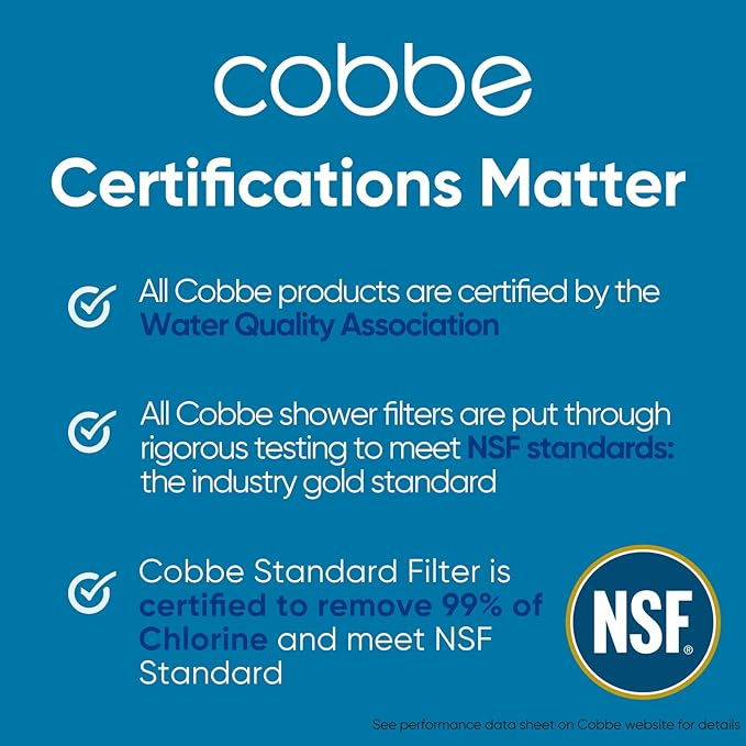 Cobbe 4 Pack Replacement Filters for Handheld Shower Head - Water Softener Filters Beads for Hard Water - Remove Chlorine - Reduces Dry Itchy Skin