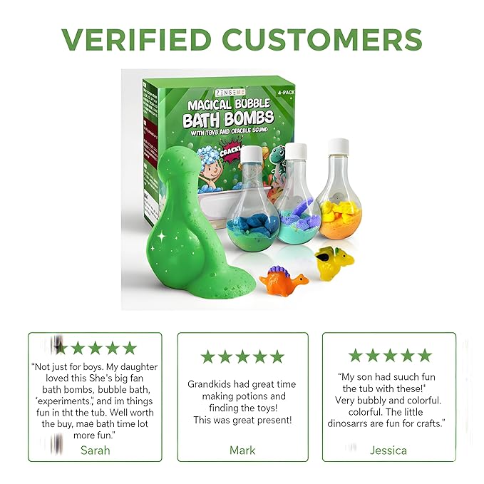 Bath Bombs for Boys with Mini Toy Ducks Inside – Kids Bath Bombs Powder - Bubble Bath for Kids – Bathtime Experiment Kit Mix - Blast of Foam & Colour Surprise – Gift Set of 4