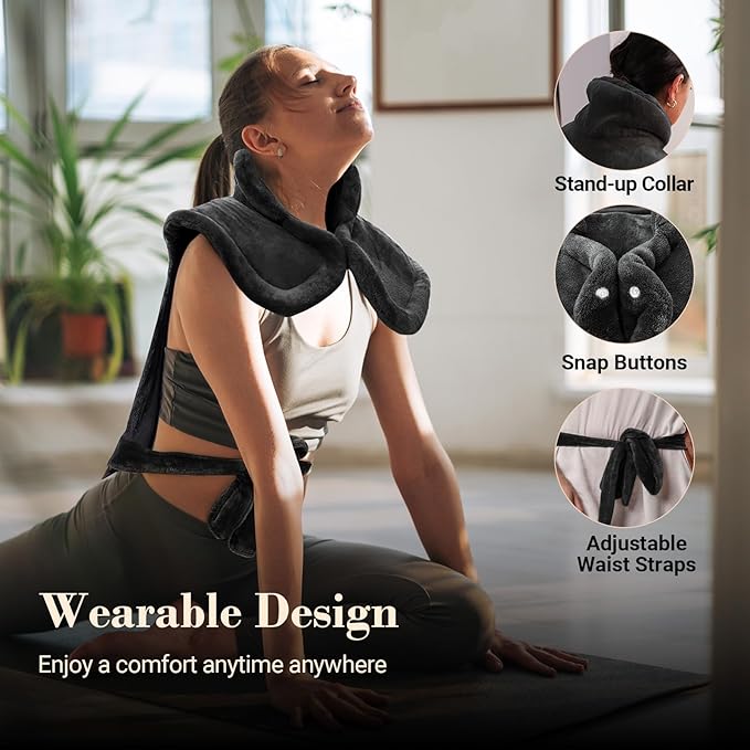 COMFIER Large Heating Pad for Back, FSA Eligible HSA Heating Pad for Neck and Shoulders and Back, Heated Neck Wrap, 3 Heat Levels & 90-Mins Auto Shut Off, Gifts for Women Men