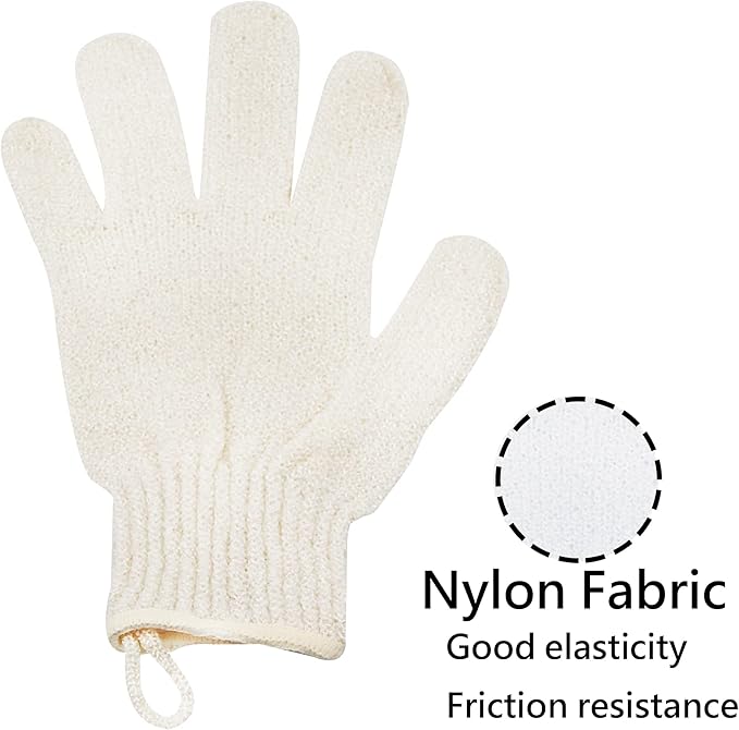 Exfoliating Glove - Body Scrub for Smooth and Soft Skin - Body Exfoliator for Ingrown Hair Dead Skin Remover and Itchy and Flaky Skin - Scrubber Shower Accessories for Women and Men 1 Pair Glove