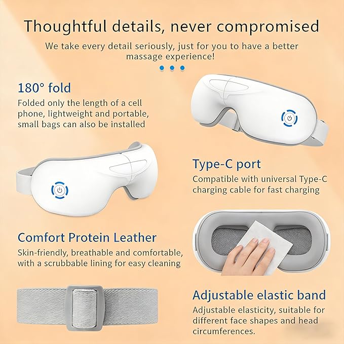 Eyemask, Therarest Deep Sleep Pro, TheraRest Foldable Sleep Mask with Heat and Cooling, for Relaxing, Birthday Gift for Men & Women (1 PCS)
