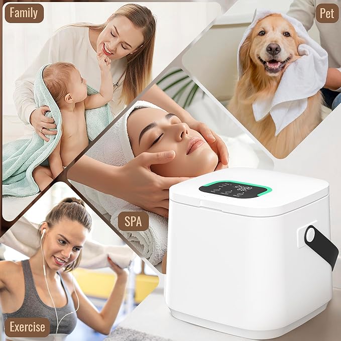 WEILAlANTIAN Towel Warmer,Towel Warmers for Bathroom with Timer & Child Lock, Electric Bathroom Warmer for Towels, Robes, and Blankets, Adjustable Heat Settings (20/40/60Mins)