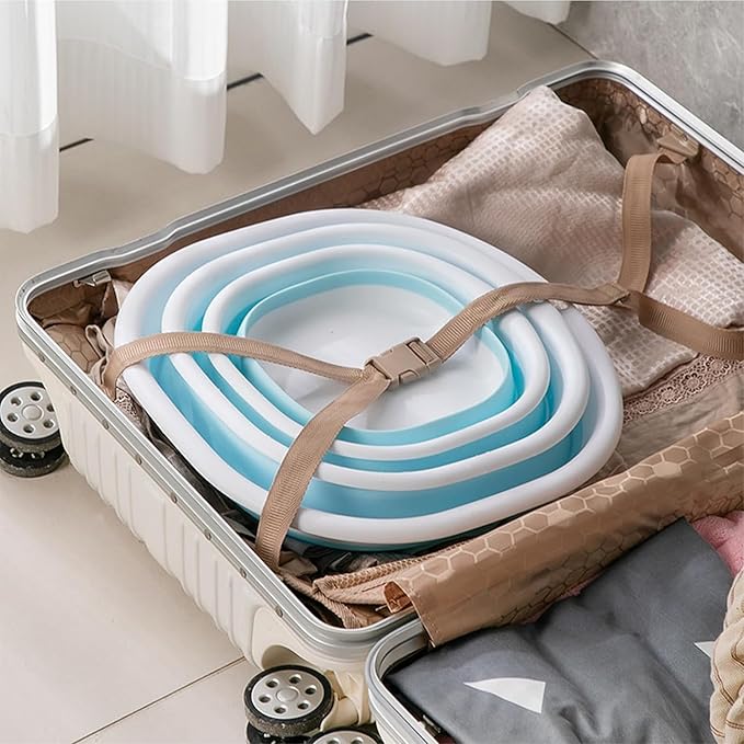 Portable Pool Foot Bath,Collapsible Pool Foot Wash Basin Tub,Foot Bath Basin for Above Ground Swimming Pools Accessories(Gray Baths)