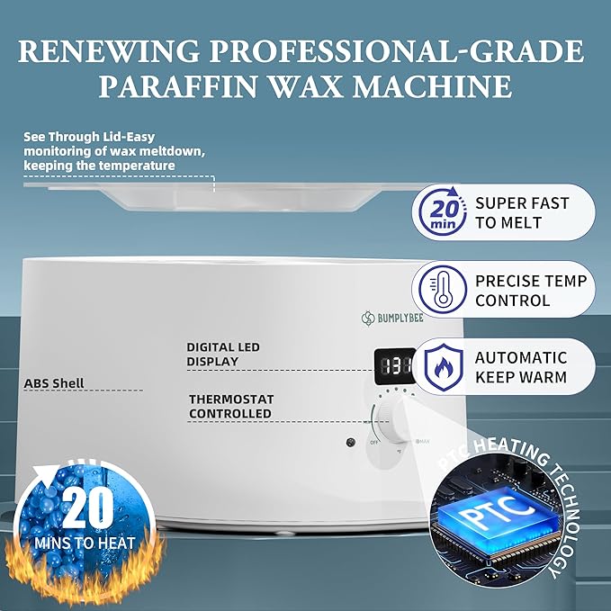 BUMPLYBEE Paraffin Wax Machine for Hand and Feet-3500ml Hand Wax Paraffin Machine for Hands,Birthday Gifts for Women - Personal Care Birthday Gift Ideas for Her,Friends, Coworkers, Wife, Mom