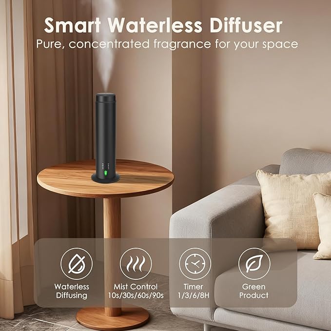 Waterless Scent Essential Oil Diffuser for Hotel,Whole House,Large Room, Office，Home，200ML Large Capacity, Covering 1500 Square feet (XL)