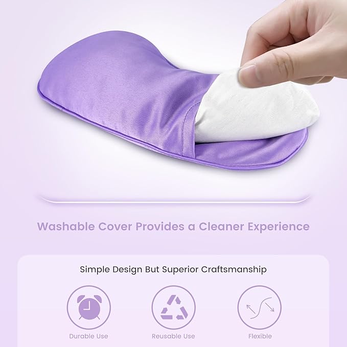 SuzziPad Yoga Eye Pillows for Relaxation with Aromatherapy, Weighted Eye mask for Sleeping, Hot & Cold Therapy Compress for Dry Eyes, Meditation Gifts for Women, Purple, 6 Packs