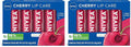 NIVEA Cherry Lip Care,Ruby Tinted Lip Balm Pack with Shea Butter,Nourishing Oils and Vitamin C & E,3-in-1 Moisture,Repair and Color,0.17 Oz Stick,(Pack of 8)