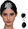 Swim Caps Women Turban Adult Retro Pearl SwimCap for Long and Short Hair Protection,Contouring of The Face, for Swimming Pool/Beach/Water Aerobics/spa Resorts/Watervollyball/Spa/Water Park