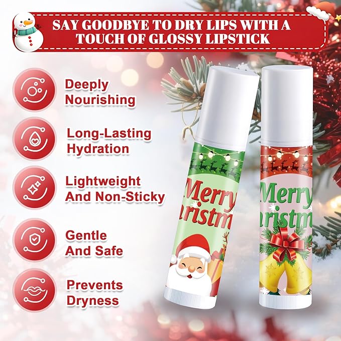 JAOJAO Christmas Lip Balm Bulk, Christmas Hand Cream with Organza Bag and Thank You Card Gentle Nourishing Xmas Gifts for Women Girlfriend Wife Mother Colleague Teacher, Set of 40