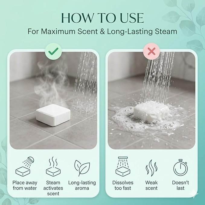 REVIV Shower Steamers Aromatherapy (15 Pack) - Eucalyptus Mint Shower Tablets for Sinus Relief & Stress Relief - Self Care for Busy Women, Home Spa Shower Bombs, Gift for Women & Men