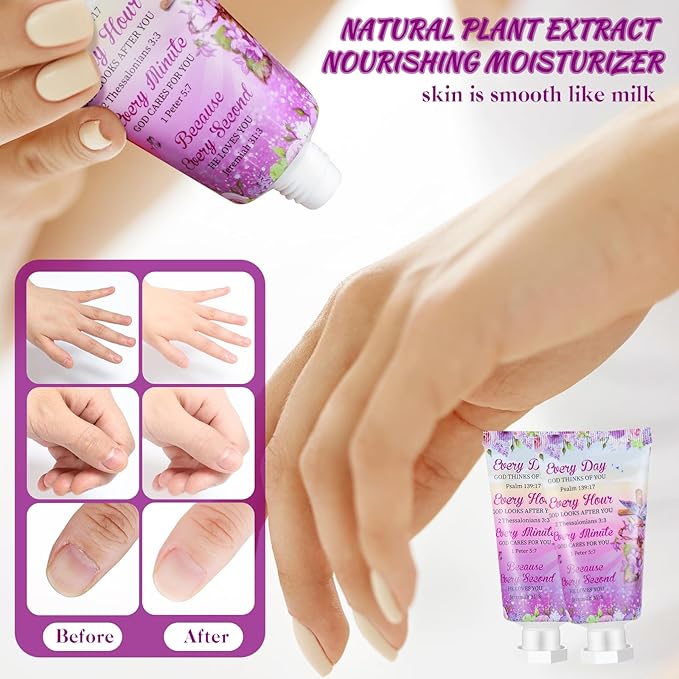 50 Pack Christian Hand Lotion Bulk Gifts for Women Mother's Day Gifts Bible Mini Travel Hand Lotion for Women Church Appreciation(Cross)